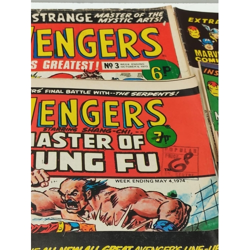 153 - 17 editions of Vintage 'The Avengers' Marvel Comics.