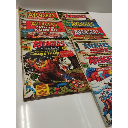 153 - 17 editions of Vintage 'The Avengers' Marvel Comics.