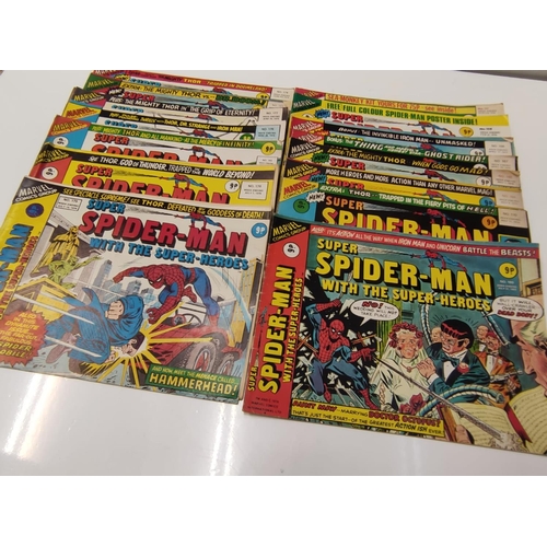 162 - 27 editions of Vintage Super Spider-Man Marvel Comics.