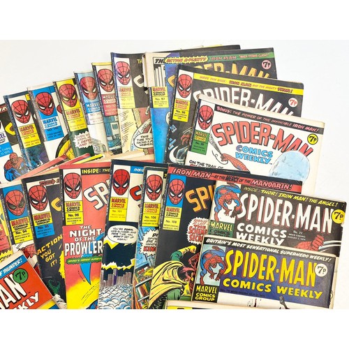 35 - 41 x Marvel comics. Spider-Man Comics Weekly. Dating from 1974 - 1975