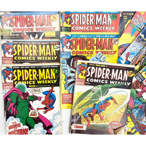 35 - 41 x Marvel comics. Spider-Man Comics Weekly. Dating from 1974 - 1975