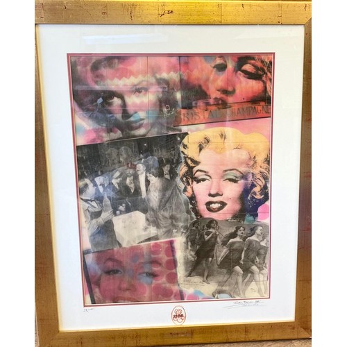 6 - A Pietro Psaier work in the Warhol style with certificate of authenticity and signed personally in 1... 