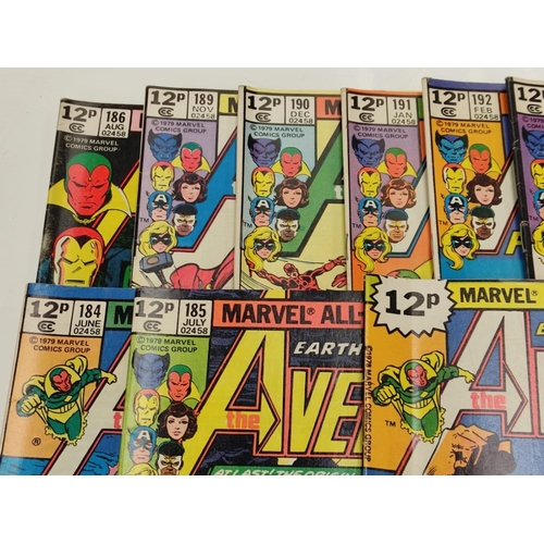 151 - 17 editions of Vintage Marvel 'The Avengers' comics in very good condition.