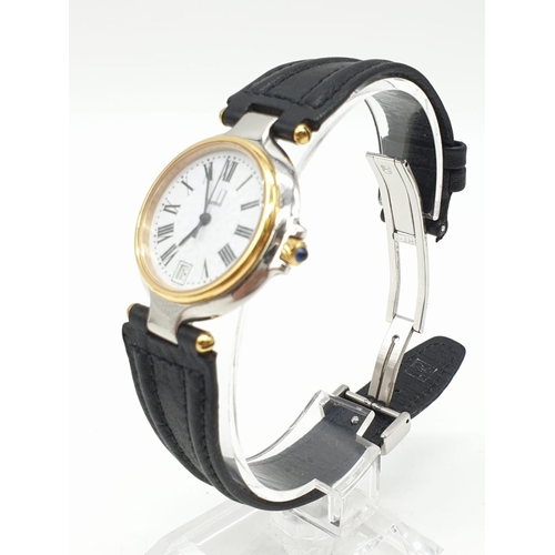 156 - Dunhill Unisex Quartz Watch. New and Unworn. White Face with Roman Numerals.