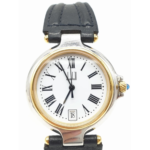 156 - Dunhill Unisex Quartz Watch. New and Unworn. White Face with Roman Numerals.