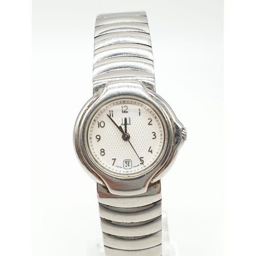 157 - Dunhill Ladies Quartz Watch Unworn, Stainless Steel Strap.