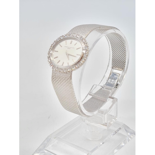 37 - 18ct gold vintage Vacheron & Constantin Swiss ladies cocktail watch set with diamond encrusted bezel... 