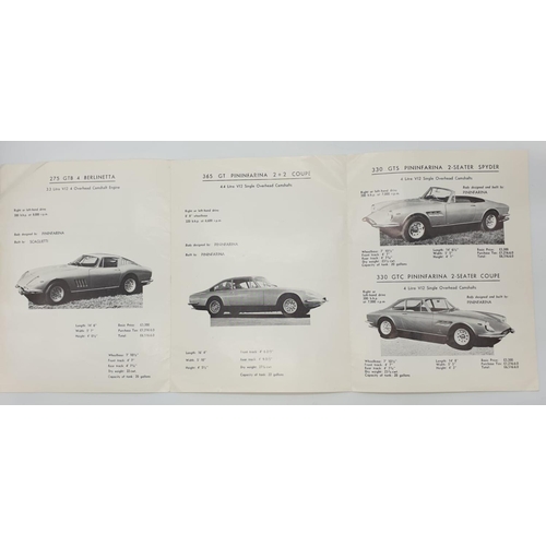 159 - Original 1960's Ferrari Brochure including prices.