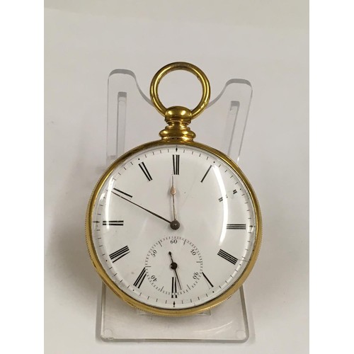 13 - Antique yellow metal Tobias of Liverpool pocket watch , engraved case , movement ticks if shaken for... 