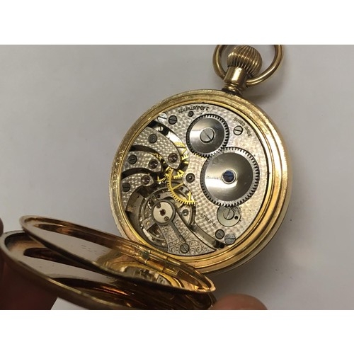 69 - Vintage full hunter pocket watch good working order and good condition.