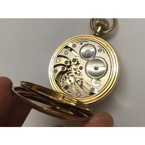 69 - Vintage full hunter pocket watch good working order and good condition.