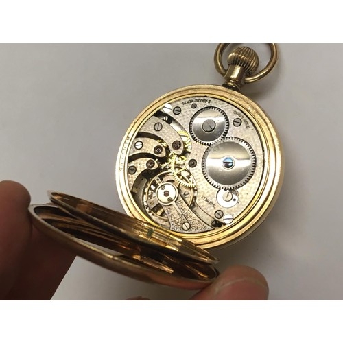 69 - Vintage full hunter pocket watch good working order and good condition.