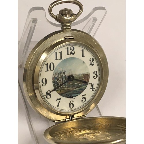 81 - Vintage full hunter pocket watch ( working ), sold with no guarantees.