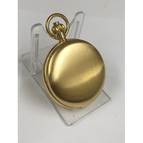 88 - Skeletonised full hunter pocket watch working