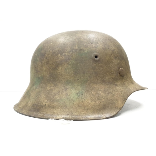 11 - WW2 German M42 Normandy Helmet. This helmet is a typical post 1943 variant in slate grey workshop pa... 