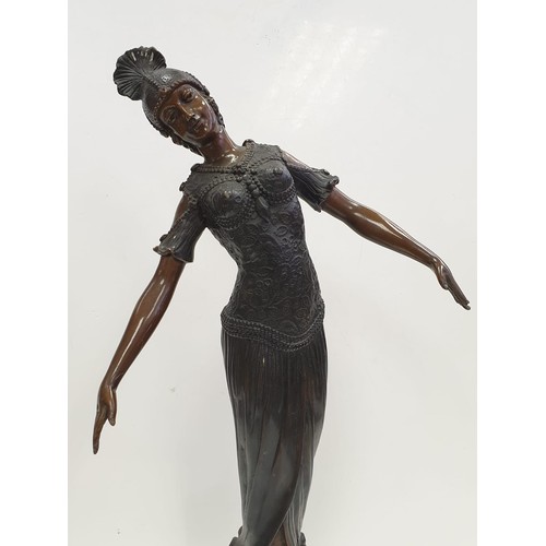 16 - Bronze art deco figure possible of Isadore Duncan, circa 1920's. Height 60cm, 5kg in weight