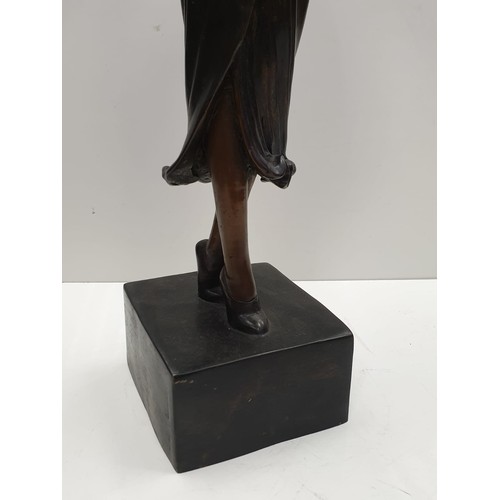 16 - Bronze art deco figure possible of Isadore Duncan, circa 1920's. Height 60cm, 5kg in weight