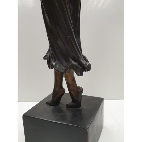 16 - Bronze art deco figure possible of Isadore Duncan, circa 1920's. Height 60cm, 5kg in weight