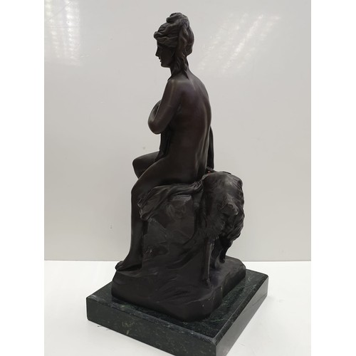 32 - Bronze Pierre Julien figurine on plinth. 'Amalthea and Jupiter's Goat'. Height 45cm. Weight 9.7kg