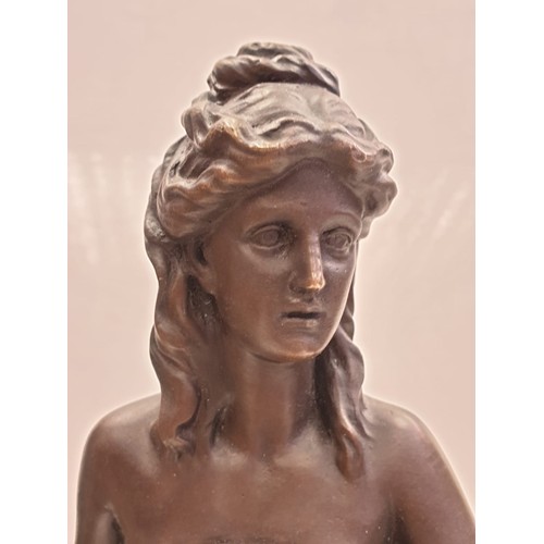 32 - Bronze Pierre Julien figurine on plinth. 'Amalthea and Jupiter's Goat'. Height 45cm. Weight 9.7kg