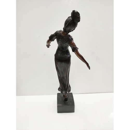 16 - Bronze art deco figure possible of Isadore Duncan, circa 1920's. Height 60cm, 5kg in weight