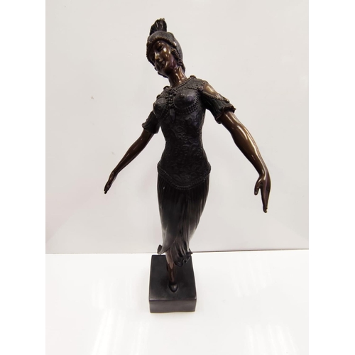 16 - Bronze art deco figure possible of Isadore Duncan, circa 1920's. Height 60cm, 5kg in weight