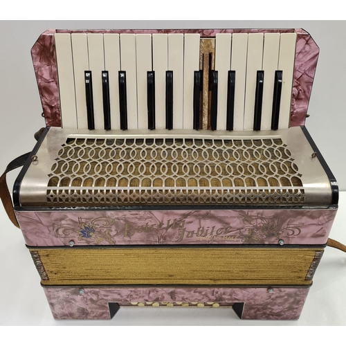 22 - Childs Accordion, Working bellows, Missing ivory key.