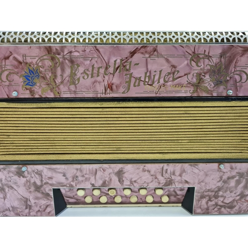 22 - Childs Accordion, Working bellows, Missing ivory key.