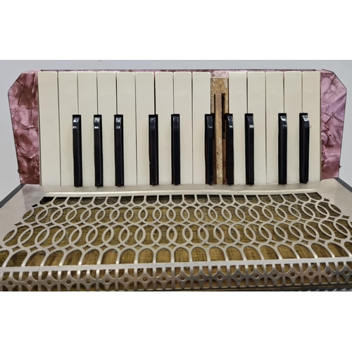 22 - Childs Accordion, Working bellows, Missing ivory key.