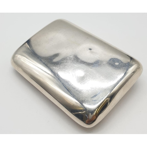 46 - Antique Silver Snuff/Card box. Hallmarked to William M Hayes, Birmingham 1900. Length 8.5cm. Weight ... 