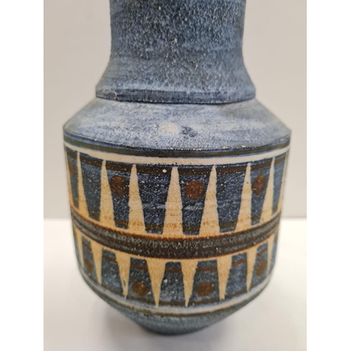 59 - Blue Vintage Troika Vase, Height 26cms.