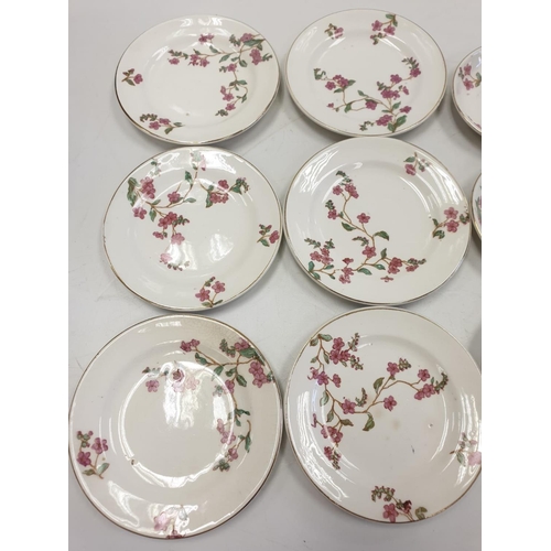 89 - Vintage Children's China Tea Set featuring 6 cups, 6 saucers, 6 plates, sugar bowl and teapot. Prett... 