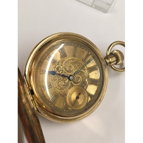 69 - Vintage full hunter pocket watch good working order and good condition.