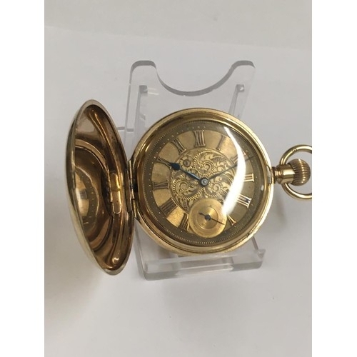 69 - Vintage full hunter pocket watch good working order and good condition.