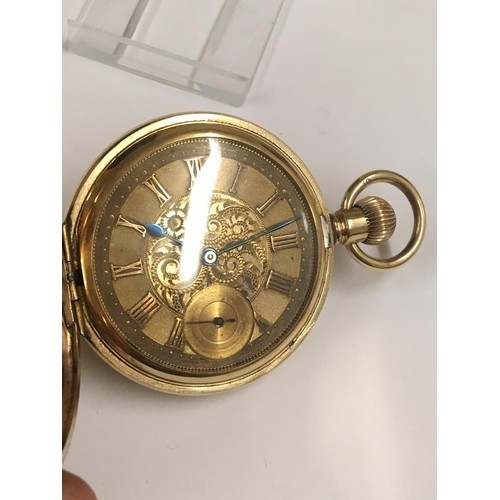 69 - Vintage full hunter pocket watch good working order and good condition.