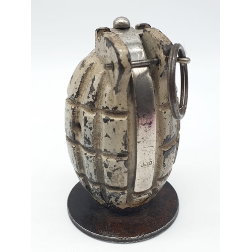 62 - INERT WW2 British No 36-23 Mills Grenade with a rare maker’s marked rifle grenade attachment base pl... 