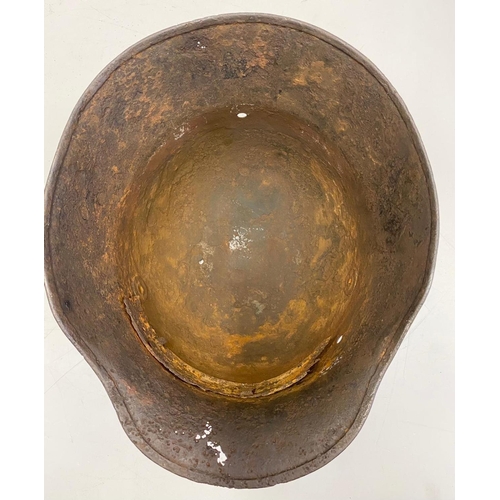 82 - WW1 Semi Relic German M17 Stahlhelm Helmet. Nice solid shell with much of the original paint.