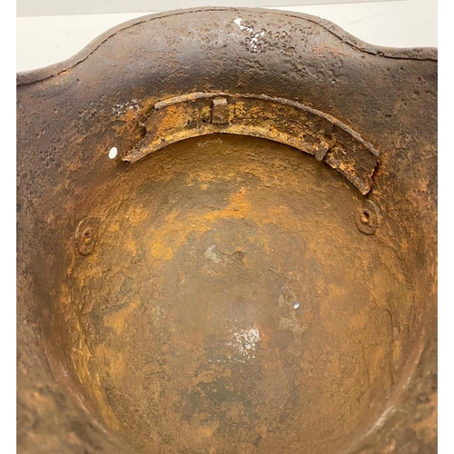 82 - WW1 Semi Relic German M17 Stahlhelm Helmet. Nice solid shell with much of the original paint.
