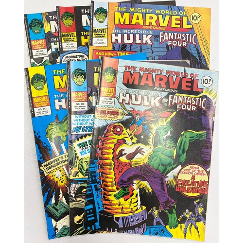 176 - 16 editions of 1977-1978 of The Mighty World of Marvel featuring The Incredible Hulk and Fury/Fantas... 