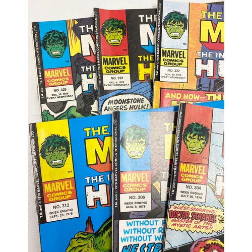 176 - 16 editions of 1977-1978 of The Mighty World of Marvel featuring The Incredible Hulk and Fury/Fantas... 