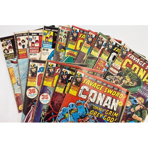 156 - 47 editions of 1975-1976 Marvel DC Comics, featuring Savage Sword of Conan and The Avengers and the ... 