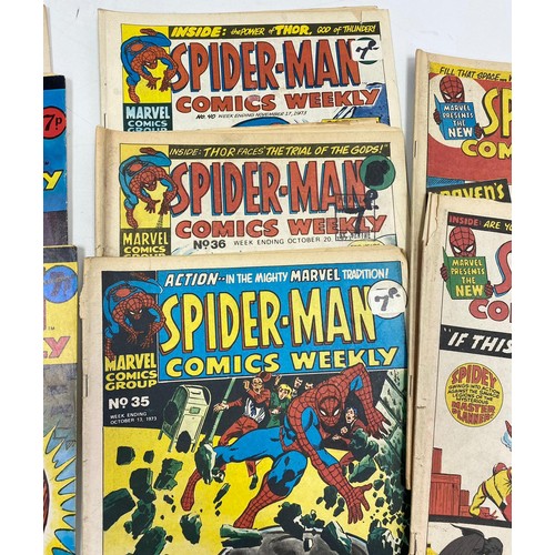 160 - 8 editions of Marvel Spider-Man Comics weekly. Dates range from 1973 to 1979.