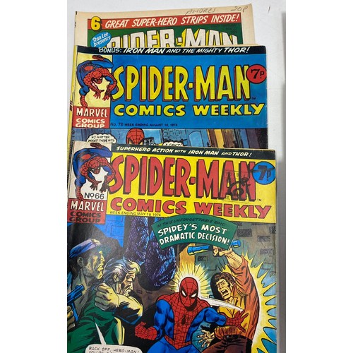 160 - 8 editions of Marvel Spider-Man Comics weekly. Dates range from 1973 to 1979.