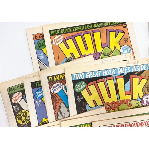 168 - 15 copies of 1979 issues of Hulk Comic.