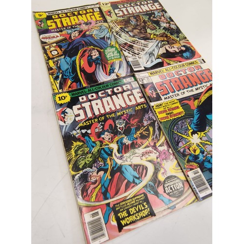 174 - Four Marvel, Doctor Strange: Master of the mystic arts comics from 1976-78.