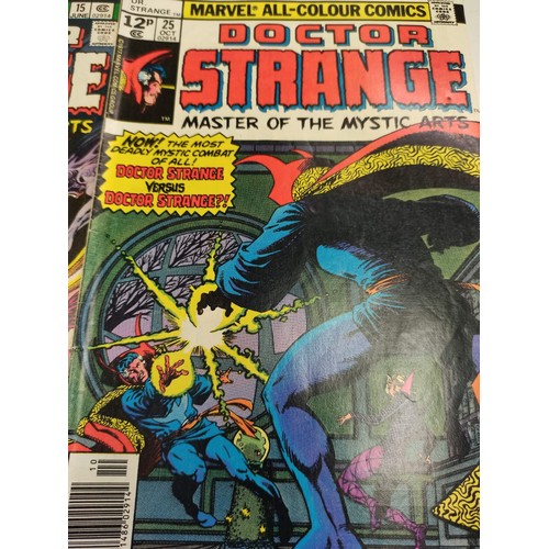 174 - Four Marvel, Doctor Strange: Master of the mystic arts comics from 1976-78.