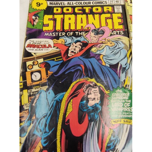 174 - Four Marvel, Doctor Strange: Master of the mystic arts comics from 1976-78.