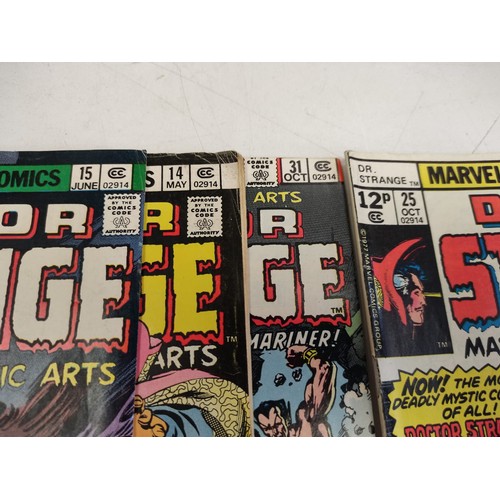 174 - Four Marvel, Doctor Strange: Master of the mystic arts comics from 1976-78.