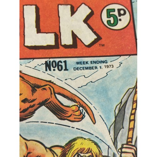 195 - Three The mighty world of Marvel comics from 1973. Fair condition, some damage due to age. Two The M... 