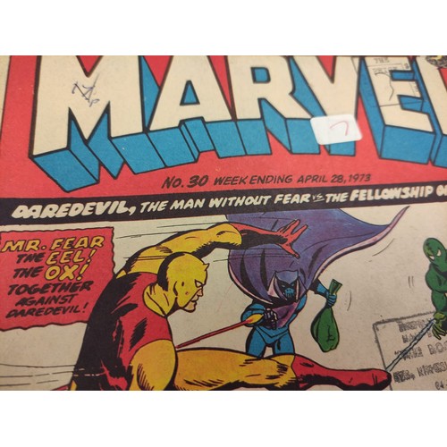 197 - 12 The mighty world of Marvel featuring The incredible Hulk & comics. All from 1976-78. Three mighty... 